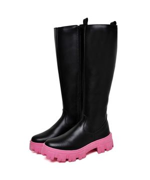 Bota Feminina Galocha Cano Alto DUBUY 1804FG Preto