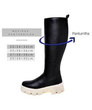 Bota Feminina Galocha Cano Alto DUBUY 1805FG Preto