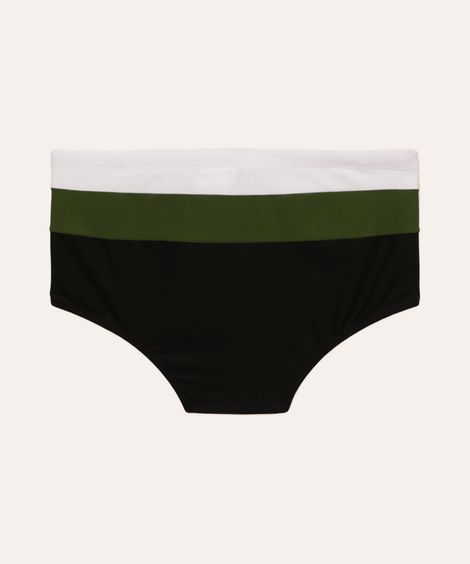 sunga com listras proteção uv verde