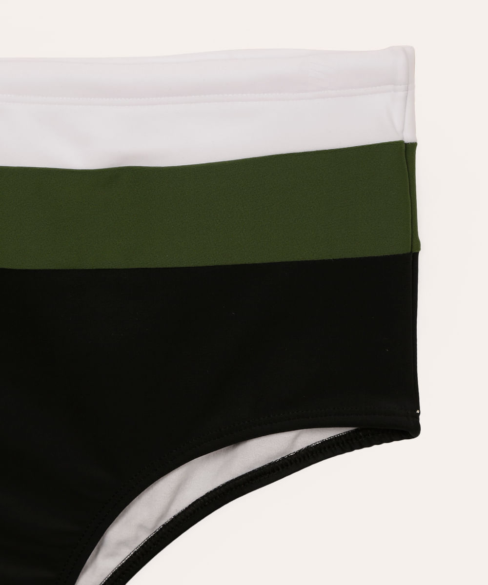 sunga com listras proteção uv verde