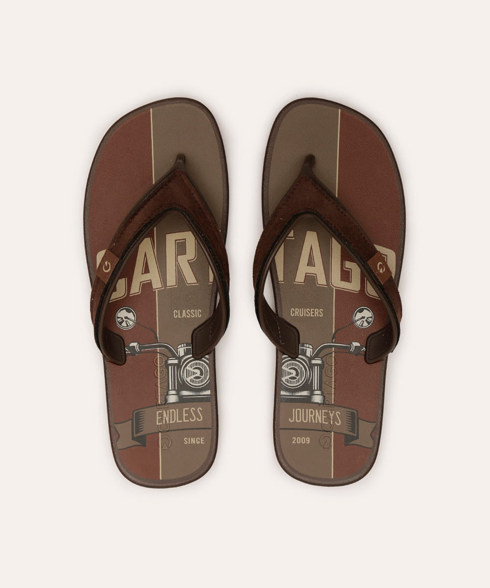 chinelo cartago marrom