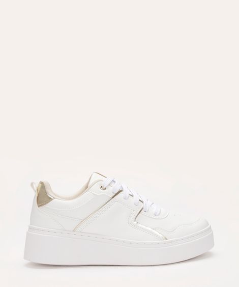 tênis flatform com recorte oneself branco