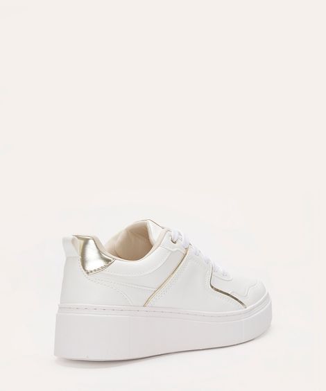 tênis flatform com recorte oneself branco