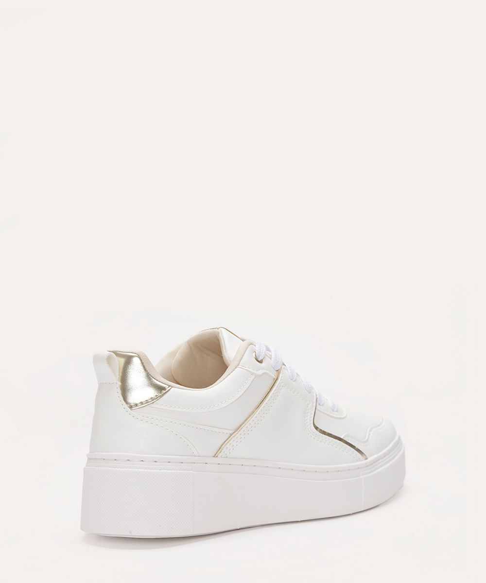 tênis flatform com recorte oneself branco