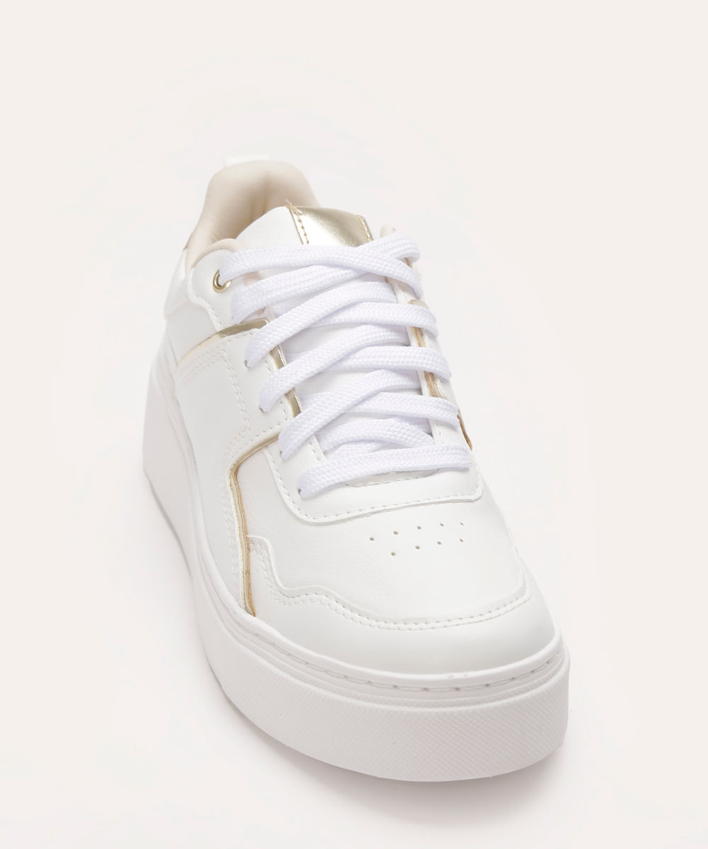 tênis flatform com recorte oneself branco