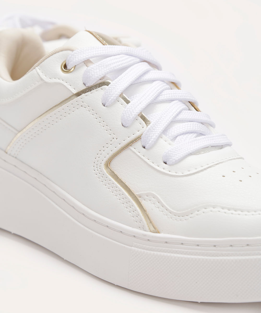 tênis flatform com recorte oneself branco