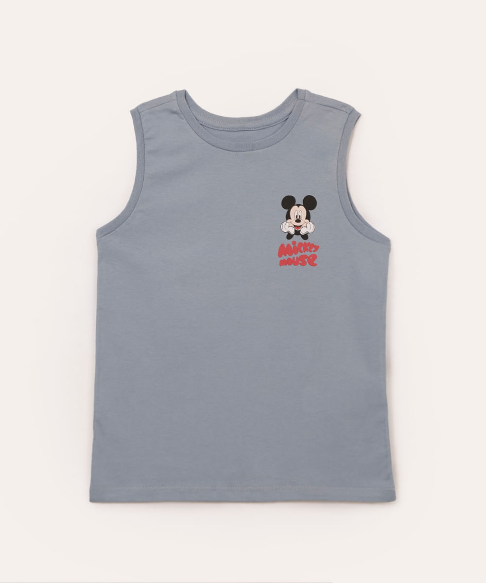 regata de algodão infantil mickey azul