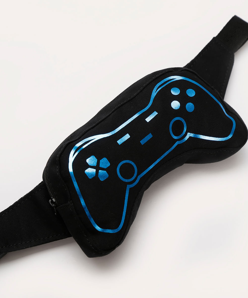 pochete infantil game preta