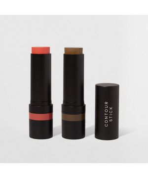 Kit Blush em Bastão Coral Contorno em Bastão Marrom Médio Océane Edition (2 Produtos)