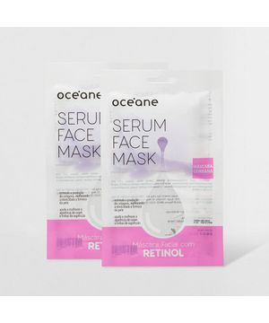 Kit Máscara Facial com Retinol Serum Face Mask 20ml (2 Produtos)
