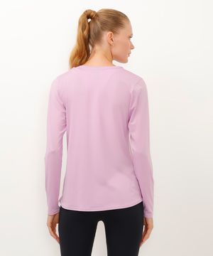 camiseta proteção uv esportiva ace lilás