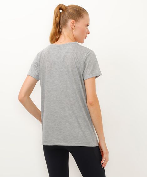 camiseta sport style esportiva cinza