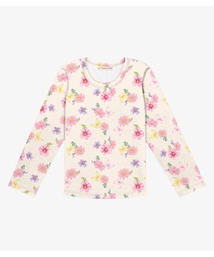 Blusa Infantil Feminina Malha Térmica Trick Nick Bege