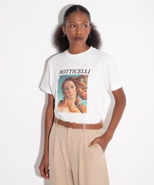 camiseta de algodão botticelli mindset off white