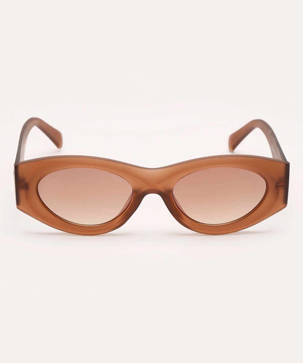 óculos de sol oval triton marrom