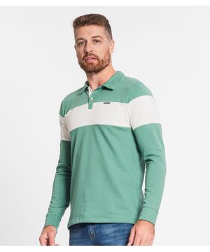 Camisa Polo Masculina Em Meia Malha Diametro Verde