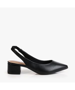 Sapato Chanel Salto Grosso Feminino