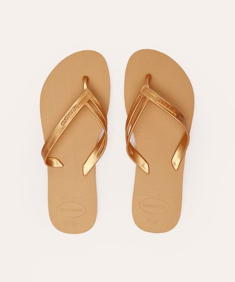 chinelo havaianas elegance dourado