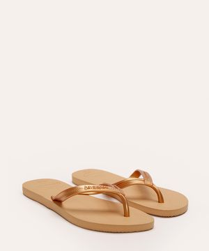 chinelo havaianas elegance dourado