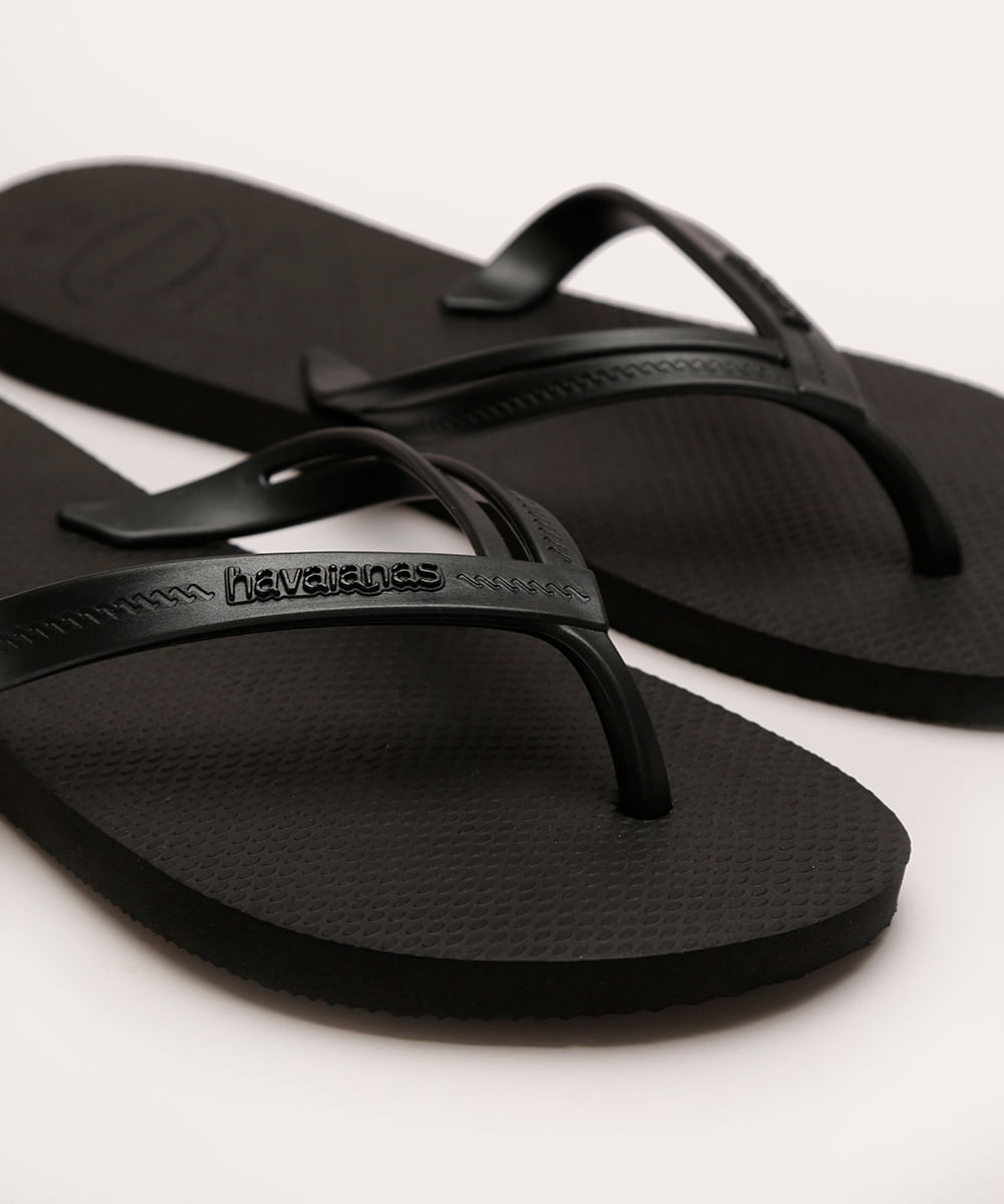 chinelo havaianas elegance preto