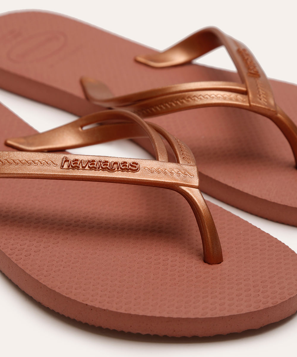 chinelo havaianas elegance rosa