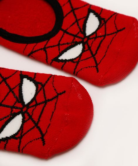 meia sapatilha infantil homem aranha vermelho