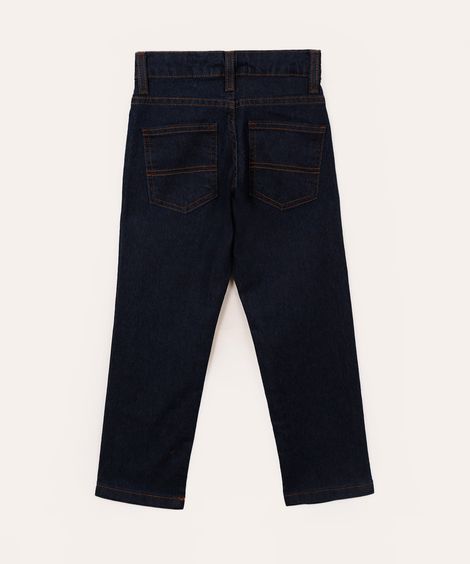 calça jeans skinny com bolsos infantil azul