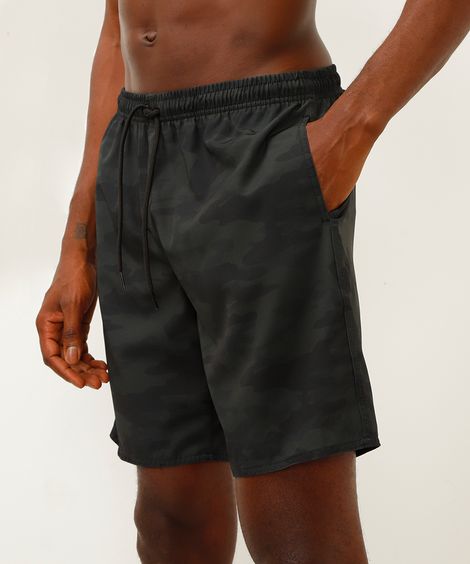 bermuda esportiva masculina camuflada verde
