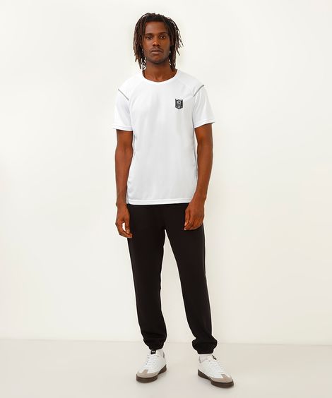calça jogger de moletom esportiva preta