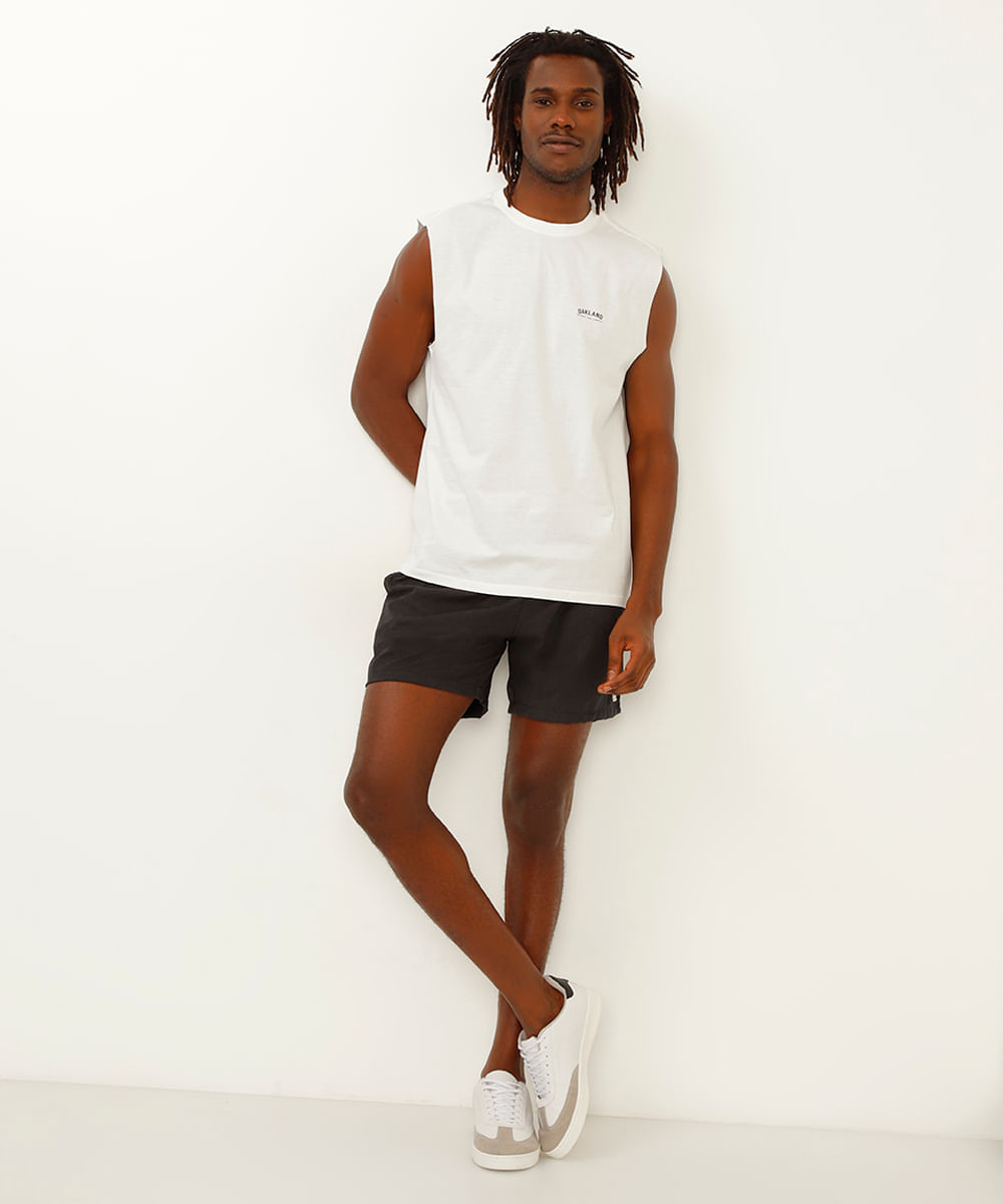 regata machão de algodão oaklan branco