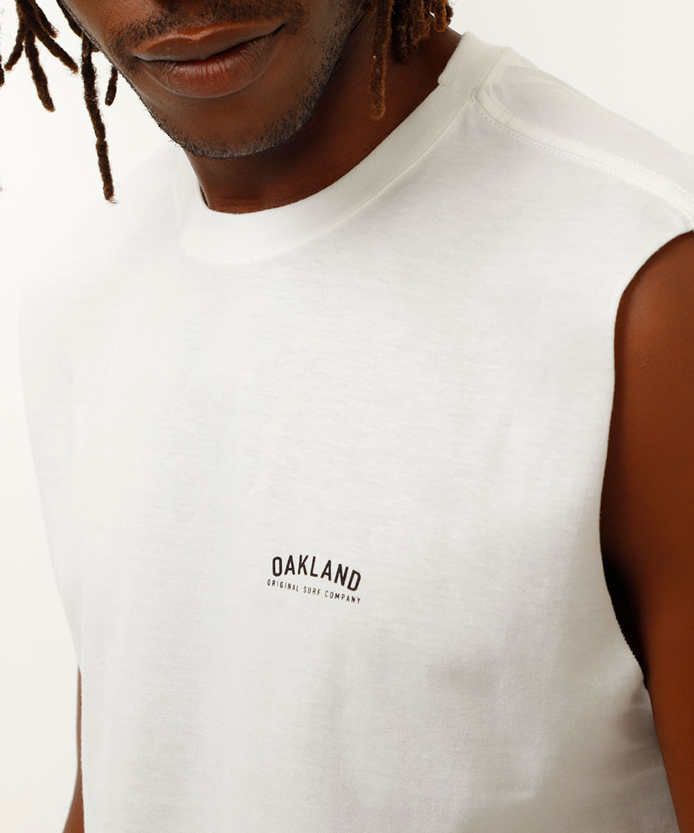 regata machão de algodão oaklan branco