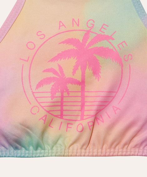 biquíni infantil tie dye los angeles colorido