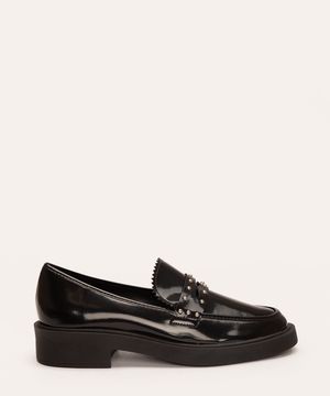 mocassim envernizado oneself preto