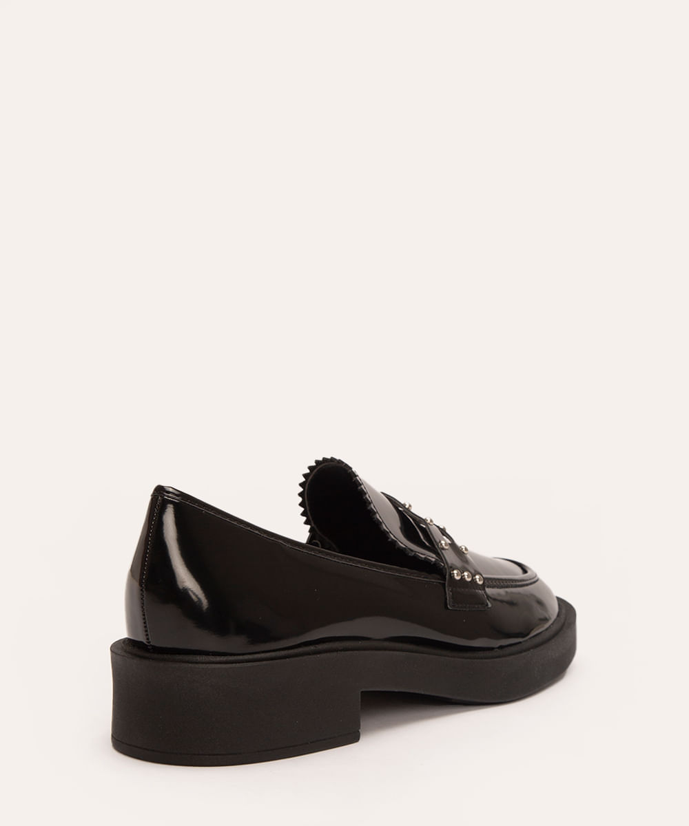 mocassim envernizado oneself preto