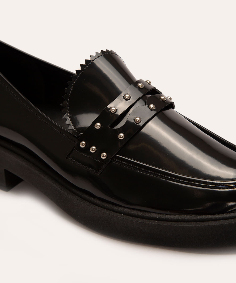 mocassim envernizado oneself preto