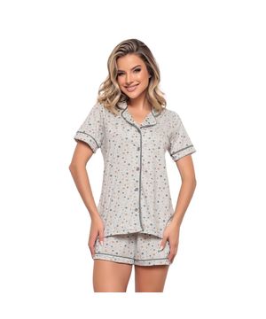 Pijama Americano Feminino Manga Curta Família Estrela Luna Cuore