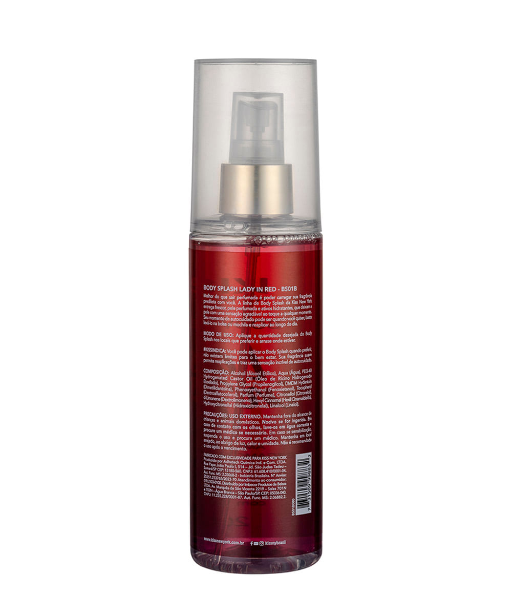 body splash lady in red kiss new york 235ml