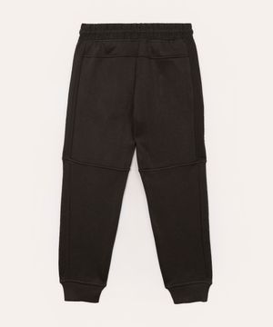 calça jogger de moletom infantil cinza