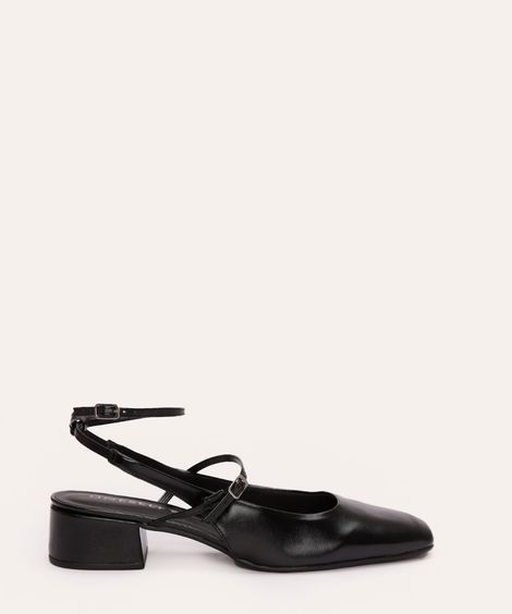 scarpim bico quadrado salto baixo oneself preto