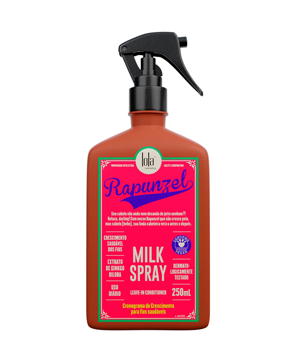 finalizador milk spray rapunzel lola cosmetics 250ml