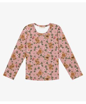 Blusa Infantil Feminina Malha Térmica Trick Nick Rosa