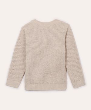 suéter de tricot infantil bege