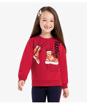 Conjunto Infantil Feminino Fashion Girl Rovi Kids Vermelho