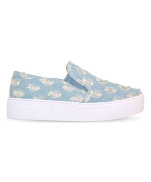 Slip-on Jéssica Jeans Rasgado com Glitter