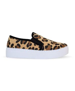 Slip-on Jéssica Peludinho Onça