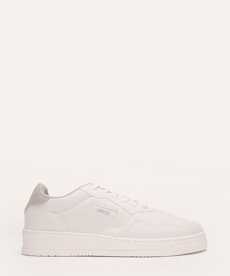 tênis casual com recortes branco