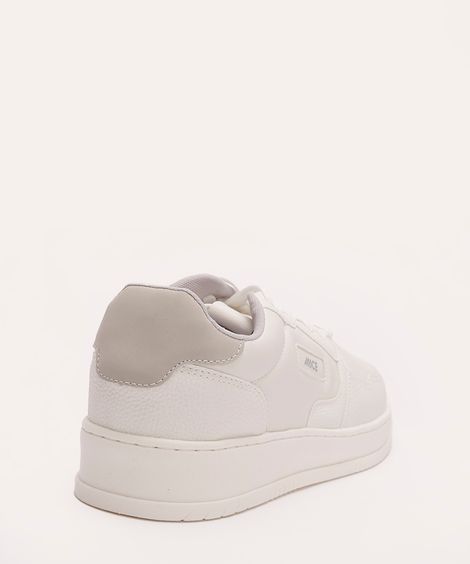tênis casual com recortes branco