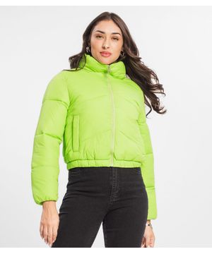 Jaqueta Feminina Puffer Bomber Select Verde