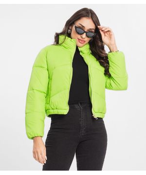 Jaqueta Feminina Puffer Bomber Select Verde