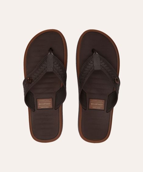chinelo de dedo coimbra cartago marrom